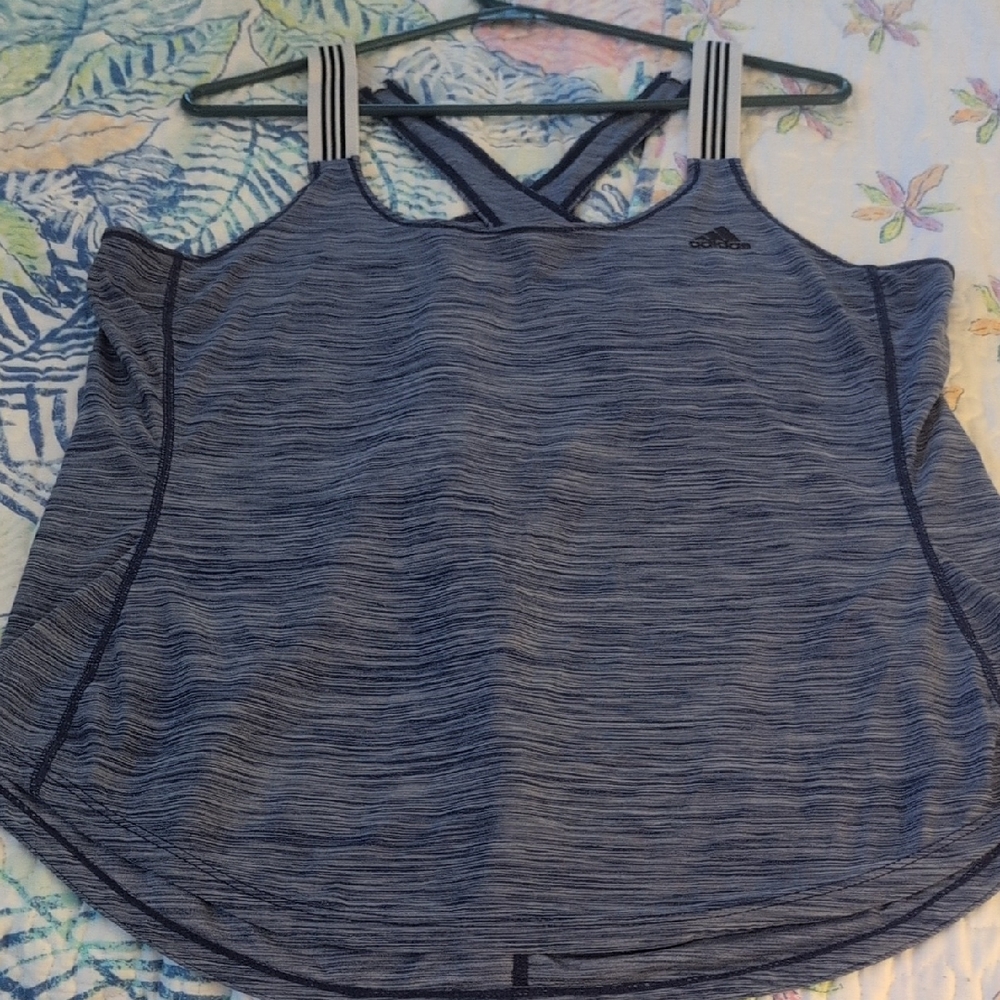 Adidas Women's Blue Athletic Tank Top